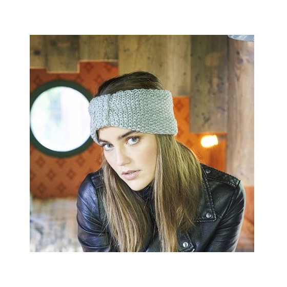 Grey Knit Bow Nunka Headband - Pipolaki