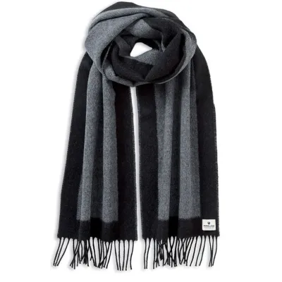 Écharpe Homme Valentin Noir & Gris - Pipolaki Reference : 18969| Chapellerie Traclet