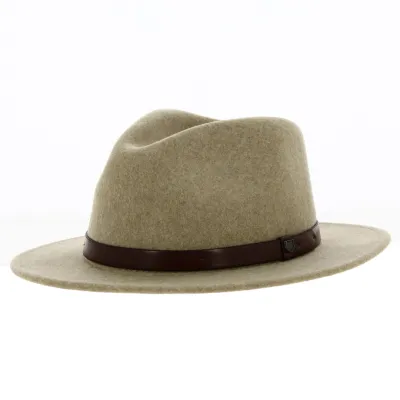 Chapeau Messer Feutre Laine Beige chiné - Brixton Reference : 18973 | Chapellerie Traclet