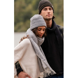 Reversible Scarf Louise Black & Grey - Pipolaki