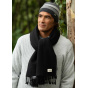 Reversible Scarf Louise Black & Gray - Pipolaki