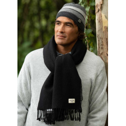Reversible Scarf Louise Black & Gray - Pipolaki