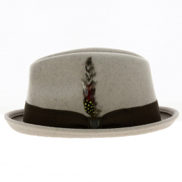Trilby Hat Gain Felt Wool Mouse Gray - Brixton