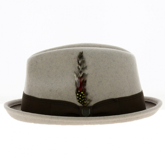 Chapeau Trilby Gain Feutre Laine Gris souris - Brixton