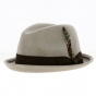 Mouse Grey Wool Felt Trilby Hat - Brixton