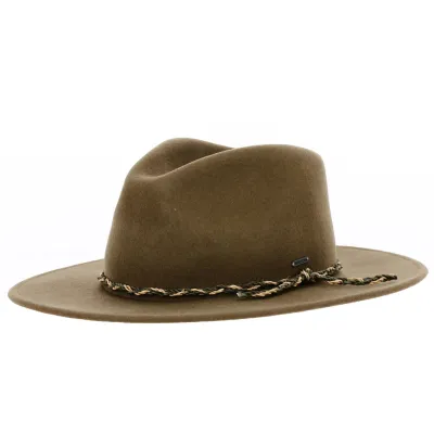 Chapeau Messer Western Feutre Laine Marron - Brixton Reference : 18982 | Chapellerie Traclet