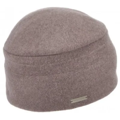 Women's Beige Keshi Wool Beanie - Seeberger Reference: 18991 | Traclet Hat Shop