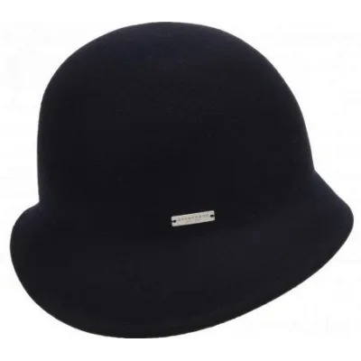 Chapeau Cloche Léa Laine Noir - Seeberger   Reference : 19008| Chapellerie Traclet