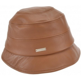 Camille Leather Cloche Hat Camel - Seeberger
