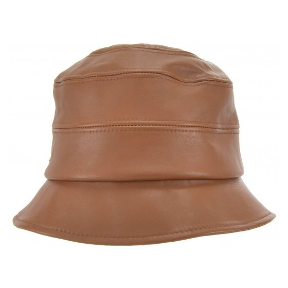 Camille Leather Cloche Hat Burgundy - Seeberger