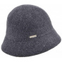 Eva Wool Cloche Hat Anthracite - Seeberger
