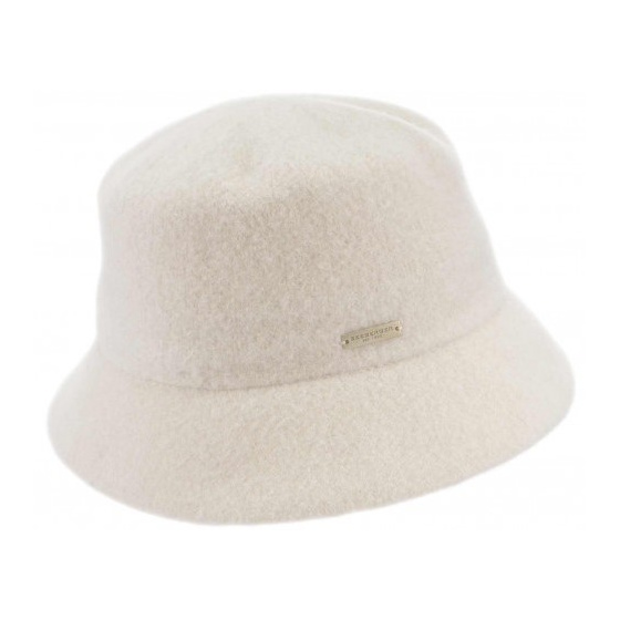 Cloche Hat Eva Cream Wool - Seeberger