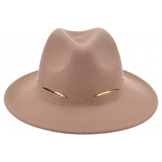 Camel Wool Rose Fedora Hat - Seeberger