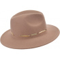 Fedora Hat Pink Wool Black - Seeberger