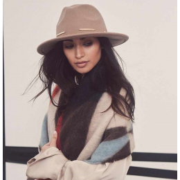Black Wool Rose Fedora Hat - Seeberger