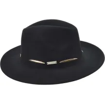 Chapeau Fedora Rose Laine Noir - Seeberger