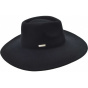 Lola Wide Brim Fedora Hat Black - Seeberger