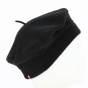 Nicole 26cm Black Fleece Beret - Traclet