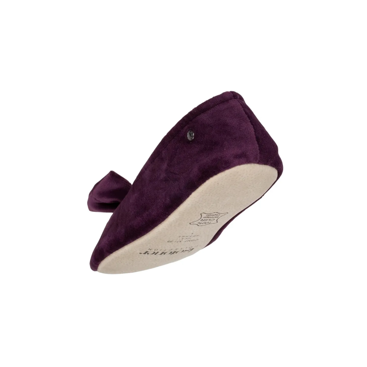 Women's Eggplant Bow Ballet Slippers - Isotoner Traclet Boutique Reference: 19044| Traclet Hat Shop