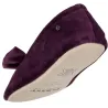 Women's Eggplant Bow Ballet Slippers - Isotoner Traclet Boutique Reference: 19044| Traclet Hat Shop