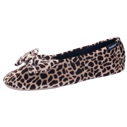Women's Ballerina Slippers with Giraffe Bow - Isotoner