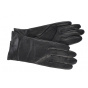Women's Black Sheepskin Leather Gloves - Seeberger