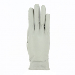 Women's Mouse Grey Sheepskin Leather Gloves - Seeberger