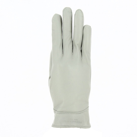 Women's Mouse Grey Sheepskin Leather Gloves - Seeberger