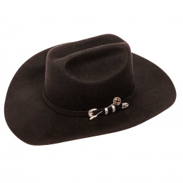 Black Wool Felt Cattleman Western Hat - American Hat makers