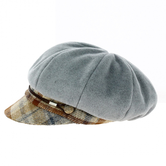 Beige Fleece Newsboy Cap - Traclet