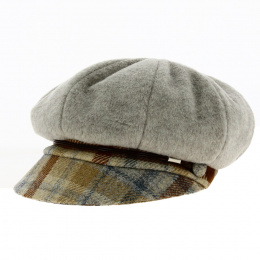 Beige Fleece Newsboy Cap - Traclet