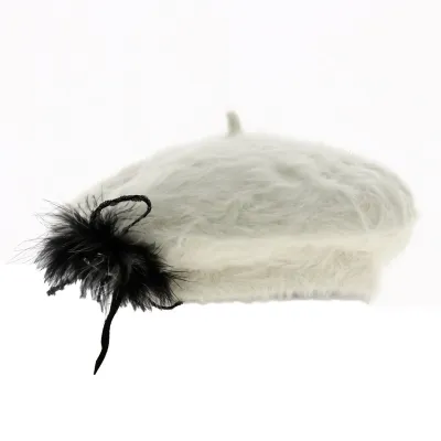 Béret Angora Charme Crème - Traclet Reference : 19069 | Chapellerie Traclet