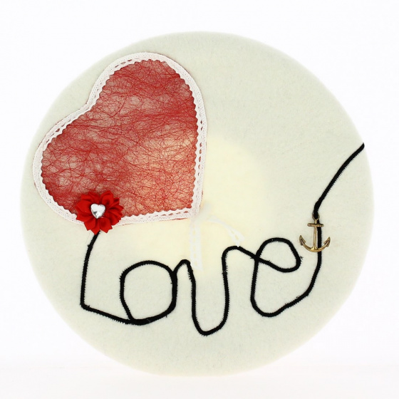 Béret Basque Création Musique Clé de sol Laine - Traclet