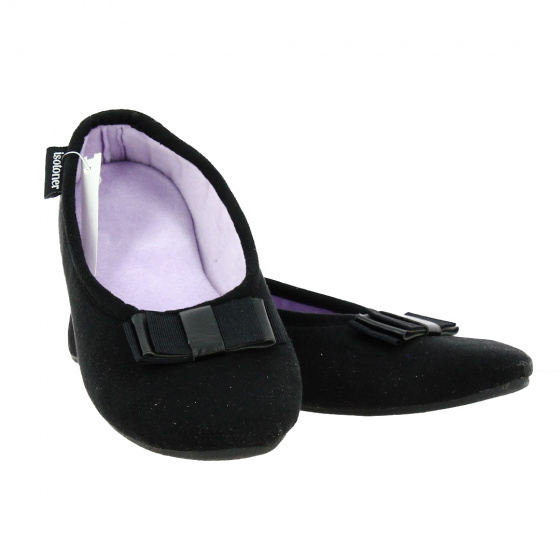 Black Suede Ballet Flats - Isotoner
