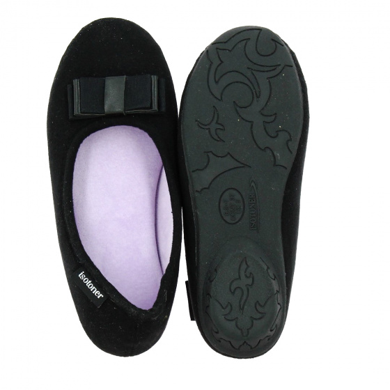 Black Suede Ballet Flats - Isotoner Black Suede Ballet Flats - Isotoner