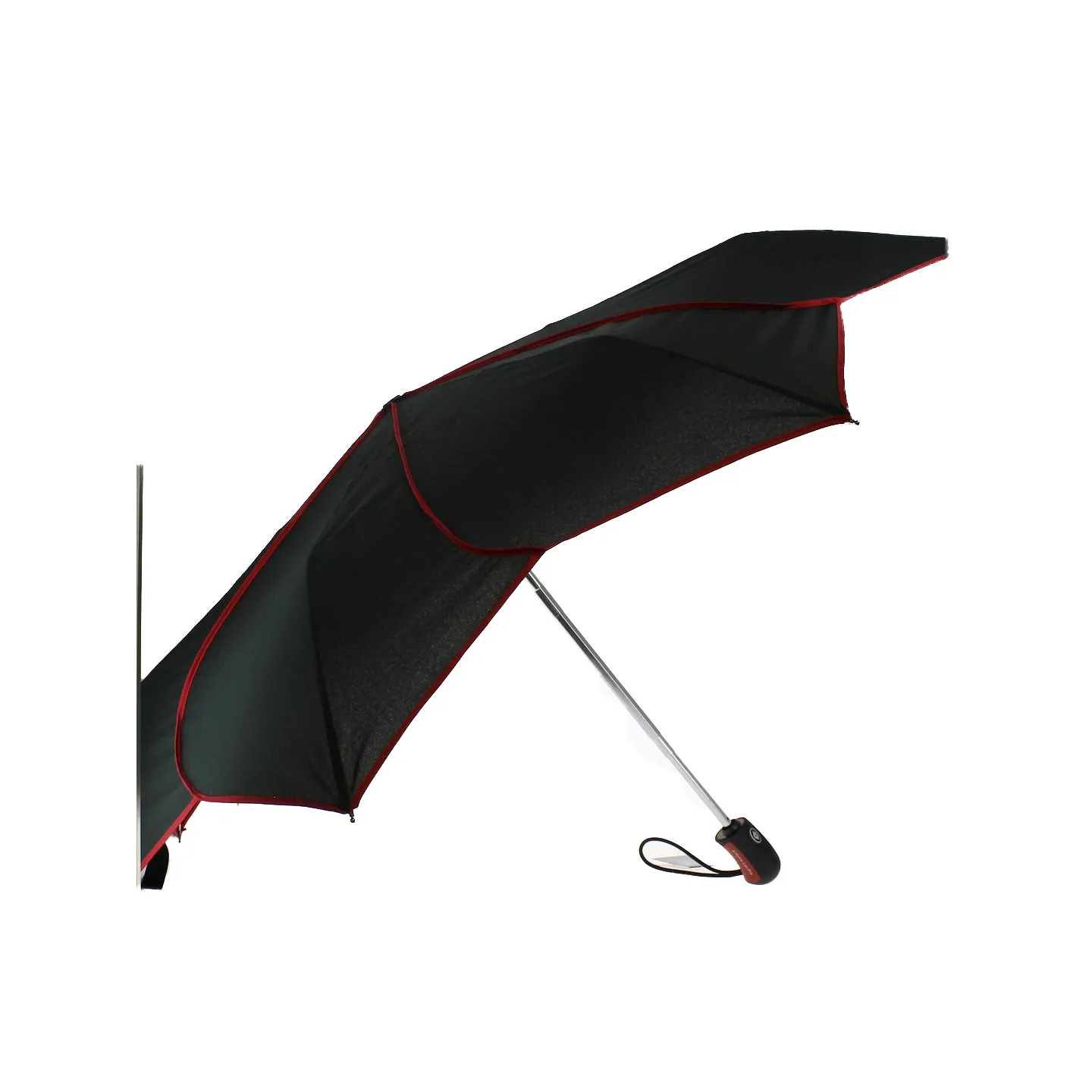 Parapluie Femme Pliant Tournesol Noir et Rouge - Pierre Cardin Référence : 15321 | Chapellerie Traclet