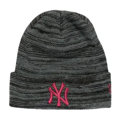 Women's Gray and Pink Marl Cuffed Beanie - New Era  Reference: 8622 | Traclet Hat Shop
