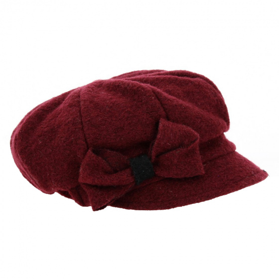 Casquette Gavroche Zabou Laine Bordeaux - Traclet