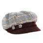 Brown Wool Newsboy Cap Brigitte - Traclet