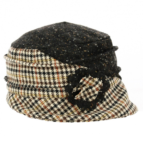 Brown Wool Lucie Toque - Traclet Brown Wool Lucie Toque - Traclet