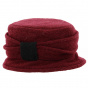 Burgundy Wool Justine Cloche Hat - Traclet