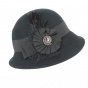 Monique cloche hat black wool