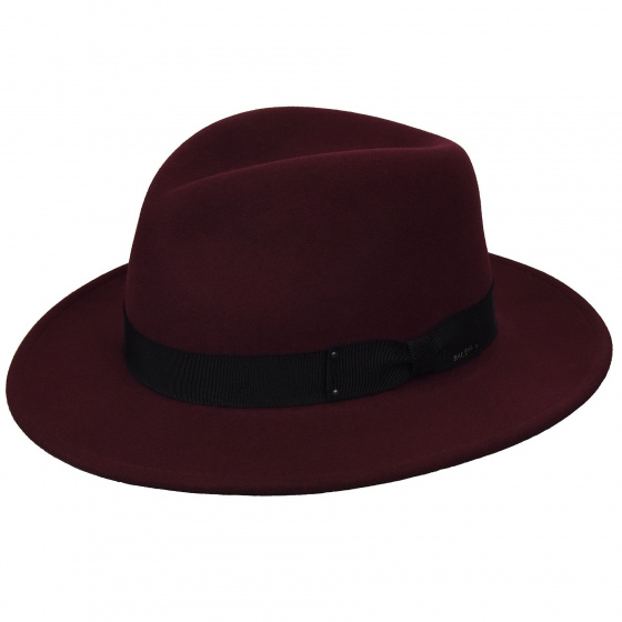 Burgundy Felt Fedora Hat Colin - Traclet