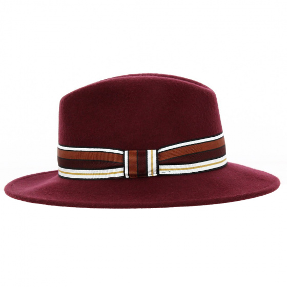 Burgundy Felt Fedora Hat Colin - Traclet