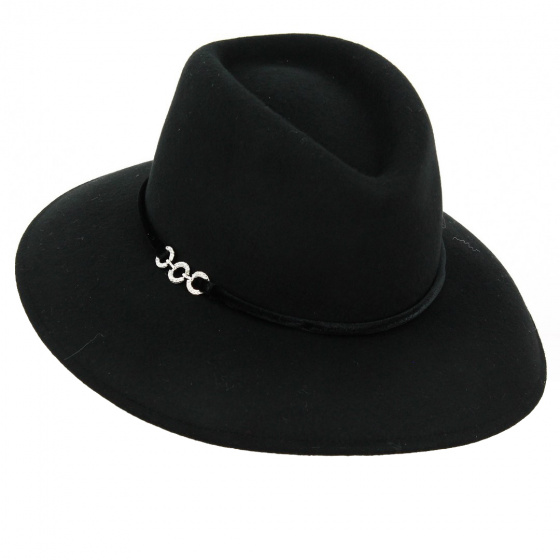 Chapeau Traveller Bénédicte Laine Noir - Traclet Chapeau Traveller Bénédicte Laine Noir - Traclet