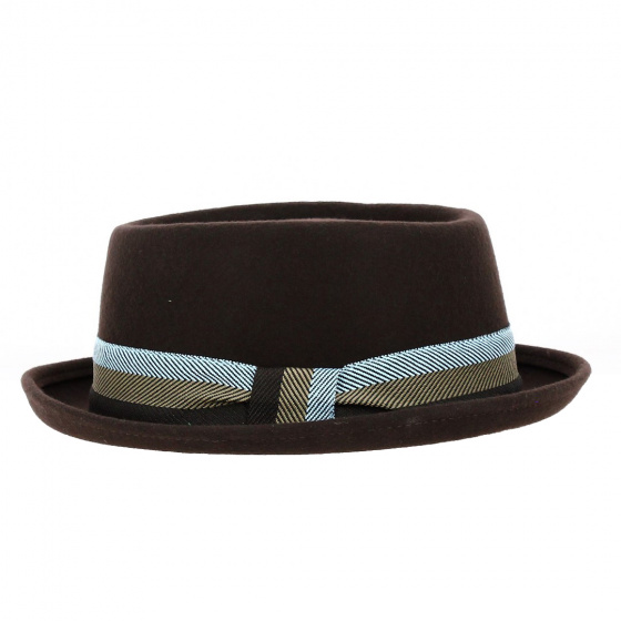 Chapeau Porkpie Marcel Feutre Marron - Traclet