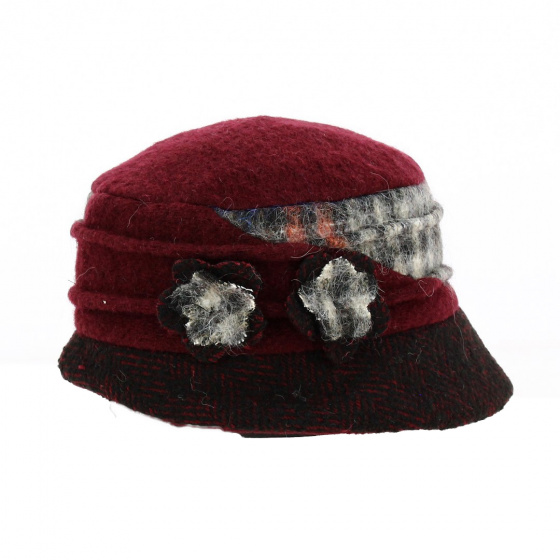 Burgundy Wool Winter Bucket Hat - Traclet