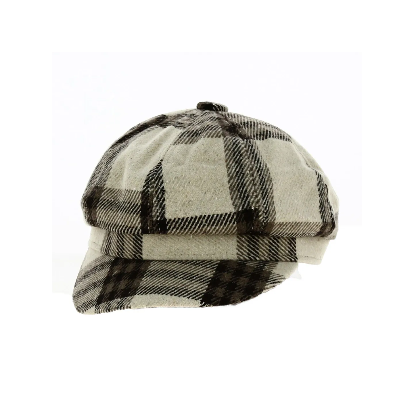 Casquette Gavroche Coton Patchwork Beige - Traclet Reference : 19113 | Chapellerie Traclet
