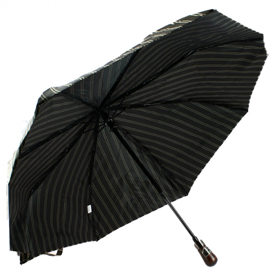 Mini-Parapluie Pliant Homme automatique poignée bois droite - Piganiol