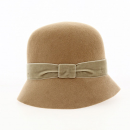Cloche Hat Wool felt & Velvet - Kopka
